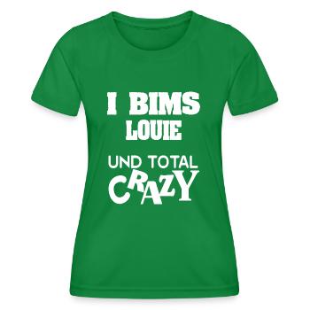 Prénom Louie - T-shirt sport Femme - vert - Devant - AI Model Female 172 dark (172cm)