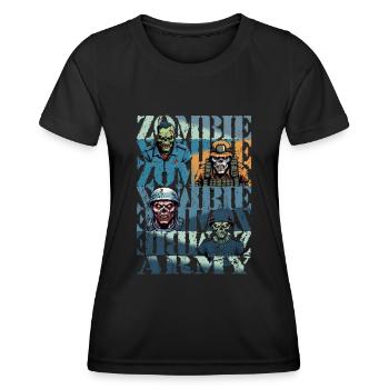 Zombie Army - Women's Functional T-Shirt - black - Front - AI Model Female 172 light (172cm)
