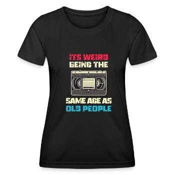 Jahrgang | Klassisch | Klassisch | Alt - Frauen Funktions-T-Shirt - Schwarz - Vorne - AI Model Female 172 light (172cm)