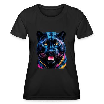 Tiger - Frauen Funktions-T-Shirt - Schwarz - Vorne - AI Model Female 172 light (172cm)