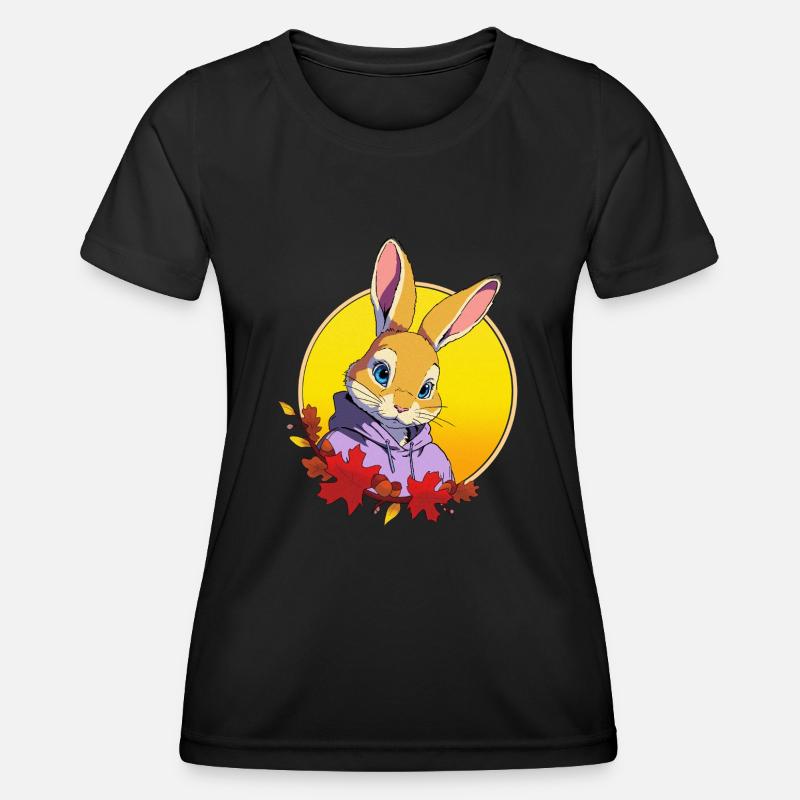 Rabbit Design - Women's Functional T-Shirt - black