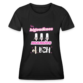 Die Bigoudènes MAMIES der Bretagne - Frauen Funktions-T-Shirt - Schwarz - Vorne - AI Model Female 172 light (172cm)