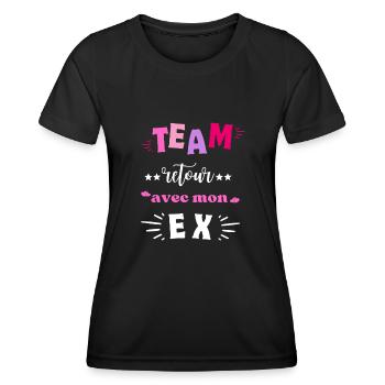 Team Retour avec Mon Ex - T-shirt sport Femme - noir - Devant - AI Model Female 172 light (172cm)