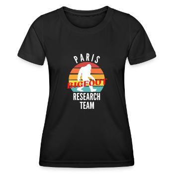 PARIS BIGFOOT RESEARCH TEAM - T-shirt sport Femme - noir - Devant - AI Model Female 172 light (172cm)
