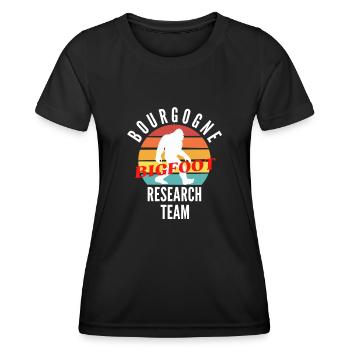 BOURGOGNE BIGFOOT RESEARCH TEAM - T-shirt sport Femme - noir - Devant - AI Model Female 172 light (172cm)