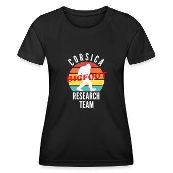 CORSICA BIGFOOT RESEARCH TEAM - T-shirt sport Femme - noir - Devant - AI Model Female 172 light (172cm)