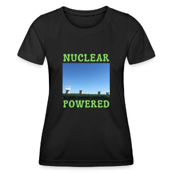 CENTRALE NUCLEAIRE ET NATURE PHOTO - T-shirt sport Femme - noir - Devant - AI Model Female 172 light (172cm)