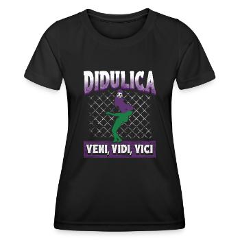 Didulica : Veni, Vidi, Vici – légende du football - T-shirt sport Femme - noir - Devant - AI Model Female 172 light (172cm)