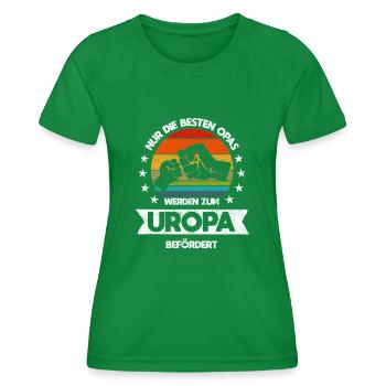 Uropa Geschenk - Frauen Funktions-T-Shirt - Kelly Green - Vorne - AI Model Female 172 dark (172cm)