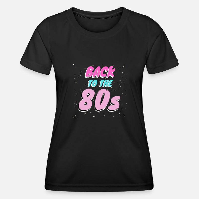 Experience retro feeling back to the 80s - Women's Functional T-Shirt - black