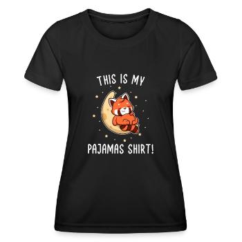 Red Panda Sleeping Sleepyhead Lazy - Women's Functional T-Shirt - black - Front - AI Model Female 172 light (172cm)