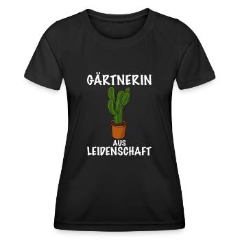 Gärtnerin - Frauen Funktions-T-Shirt - Schwarz - Vorne - AI Model Female 172 light (172cm)