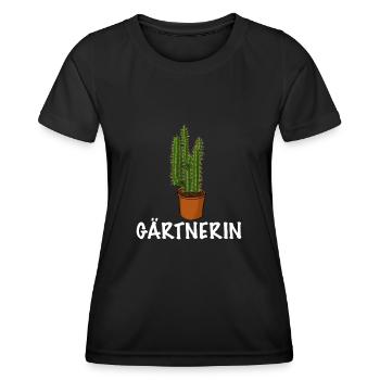 Gärtnerin Shirt - Frauen Funktions-T-Shirt - Schwarz - Vorne - AI Model Female 172 light (172cm)