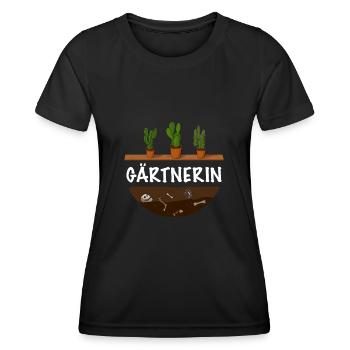 Gärtnerin - Frauen Funktions-T-Shirt - Schwarz - Vorne - AI Model Female 172 light (172cm)