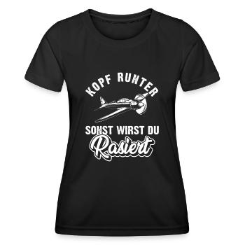 Modellfliegen Modellflug Spruch - Frauen Funktions-T-Shirt - Schwarz - Vorne - AI Model Female 172 light (172cm)