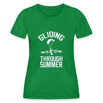 Glisser à travers l’été - T-shirt sport Femme - vert - Devant - AI Model Female 172 dark (172cm)