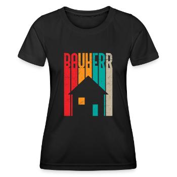 Richtfest Eigenheim Bauherr - Frauen Funktions-T-Shirt - Schwarz - Vorne - AI Model Female 172 light (172cm)