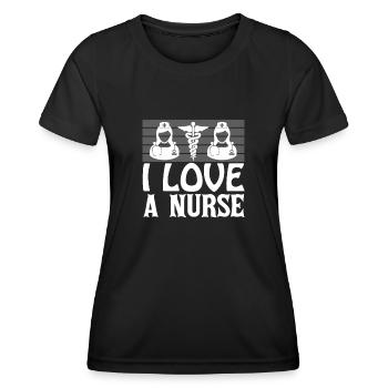 I love a nurse - Women's Functional T-Shirt - black - Front - AI Model Female 172 light (172cm)