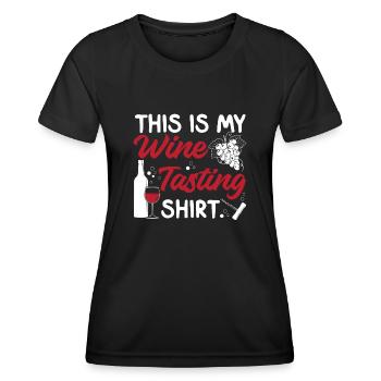 Sommelier Wine Drinking Tasting - Frauen Funktions-T-Shirt - Schwarz - Vorne - AI Model Female 172 light (172cm)