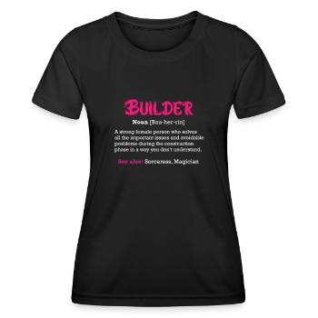 Client Definition of home Topping-out ceremony - Women's Functional T-Shirt - black - Front - AI Model Female 172 light (172cm)