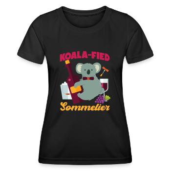 Sommelier Wine Drinking Tasting - Frauen Funktions-T-Shirt - Schwarz - Vorne - AI Model Female 172 light (172cm)