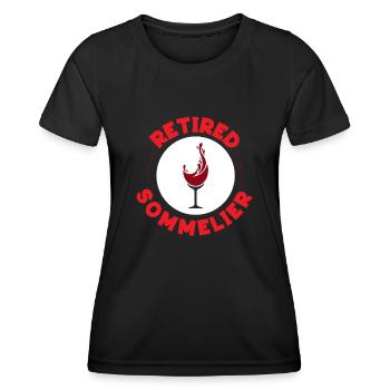 Dégustation de vin de sommelier - T-shirt sport Femme - noir - Devant - AI Model Female 172 light (172cm)