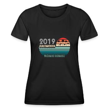 Vintage Birthday Birthday Retro 2019 Limited - Women's Functional T-Shirt - black - Front - AI Model Female 172 light (172cm)