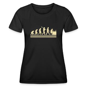 Chemiker-evolution - Frauen Funktions-T-Shirt - Schwarz - Vorne - AI Model Female 172 light (172cm)