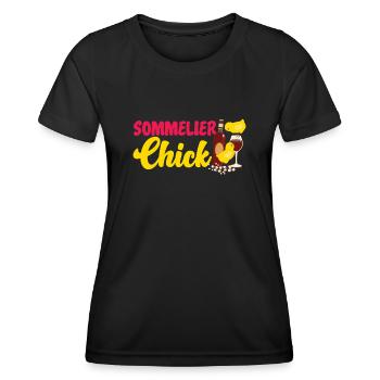 Sommelier Wine Drinking Tasting - Frauen Funktions-T-Shirt - Schwarz - Vorne - AI Model Female 172 light (172cm)