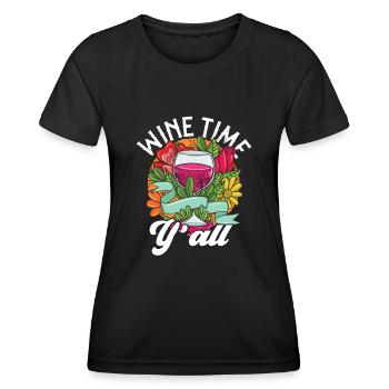 Sommelier Wine Drinking Tasting - Frauen Funktions-T-Shirt - Schwarz - Vorne - AI Model Female 172 light (172cm)
