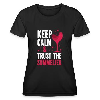 Sommelier Wine Drinking Tasting - Frauen Funktions-T-Shirt - Schwarz - Vorne - AI Model Female 172 light (172cm)
