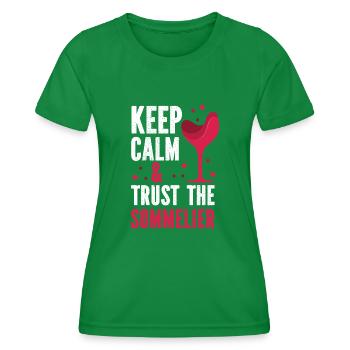 Sommelier Wine Drinking Tasting - Frauen Funktions-T-Shirt - Kelly Green - Vorne - AI Model Female 172 dark (172cm)