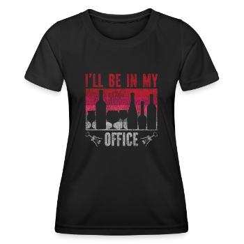 Dégustation de vin de sommelier - T-shirt sport Femme - noir - Devant - AI Model Female 172 light (172cm)