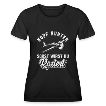 Modellflug Modellbau Modellfliegen | Modellbauer - Frauen Funktions-T-Shirt - Schwarz - Vorne - AI Model Female 172 light (172cm)