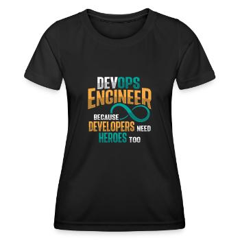 Sys-Admin Developer Devops Engineer - Women's Functional T-Shirt - black - Front - AI Model Female 172 light (172cm)