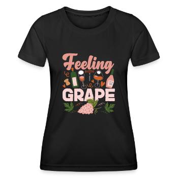 Sommelier Wine Drinking Tasting - Frauen Funktions-T-Shirt - Schwarz - Vorne - AI Model Female 172 light (172cm)