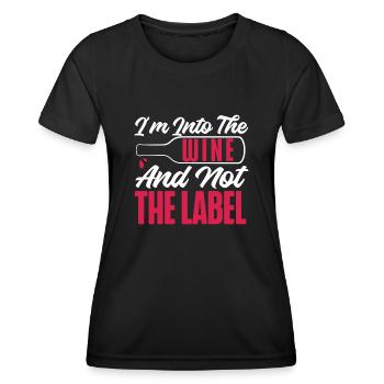 Dégustation de vin de sommelier - T-shirt sport Femme - noir - Devant - AI Model Female 172 light (172cm)