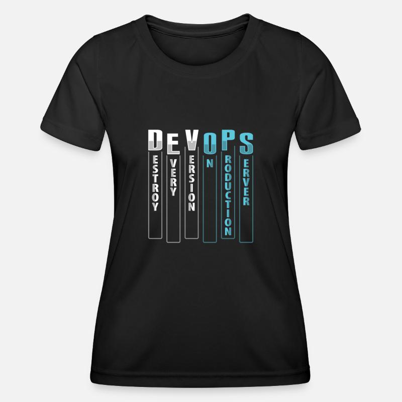 Devops Sys-Admin Entwickler - Frauen Funktions-T-Shirt - Schwarz