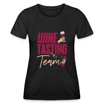 Sommelier Wine Drinking Tasting - Frauen Funktions-T-Shirt - Schwarz - Vorne - AI Model Female 172 light (172cm)