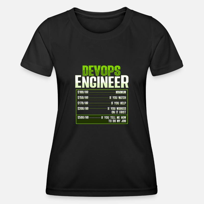 Devops Sys-Admin Entwickler - Frauen Funktions-T-Shirt - Schwarz