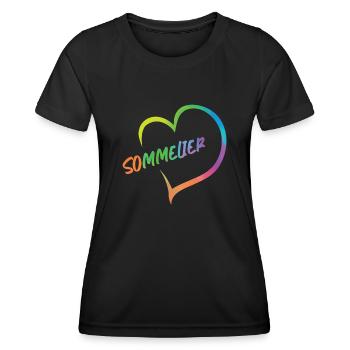 Sommelier Wine Drinking Tasting - Frauen Funktions-T-Shirt - Schwarz - Vorne - AI Model Female 172 light (172cm)