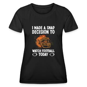 Sehen Sie Heute American Football - Frauen Funktions-T-Shirt - Schwarz - Vorne - AI Model Female 172 light (172cm)