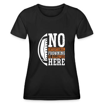 Pas de froncement de sourcils intentionnel - T-shirt sport Femme - noir - Devant - AI Model Female 172 light (172cm)