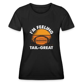 I feel great in the - Women's Functional T-Shirt - black - Front - AI Model Female 172 light (172cm)