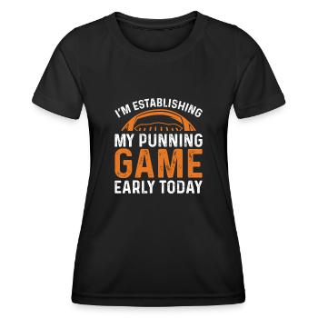 My Funny American Football Game - Women's Functional T-Shirt - black - Front - AI Model Female 172 light (172cm)