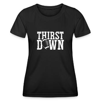 Thirst for football - Women's Functional T-Shirt - black - Front - AI Model Female 172 light (172cm)