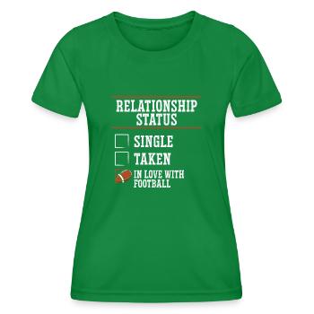Beziehungsstatus football - Frauen Funktions-T-Shirt - Kelly Green - Vorne - AI Model Female 172 dark (172cm)