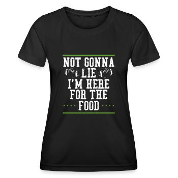I Am Because of Food Here - Women's Functional T-Shirt - black - Front - AI Model Female 172 light (172cm)