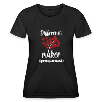 Notfallsanitäter Paramedic Sanitäter Rettungskraft - Frauen Funktions-T-Shirt - Schwarz - Vorne - AI Model Female 172 light (172cm)