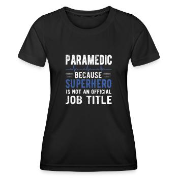 Notfallsanitäter Paramedic Rettungskraft Sanitäter - Frauen Funktions-T-Shirt - Schwarz - Vorne - AI Model Female 172 light (172cm)
